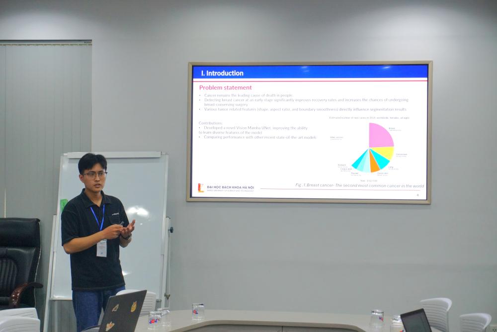 Tham luận “Inception Vision Mamba UNet for Breast Ultrasound Tumor Segmentation” của nhóm tác giả Viet Dung Nguyen và Tat Chuyen Mai được trình bày tại phiên thảo luận song song về đề tài Thị giác máy tính (Computer Vision)