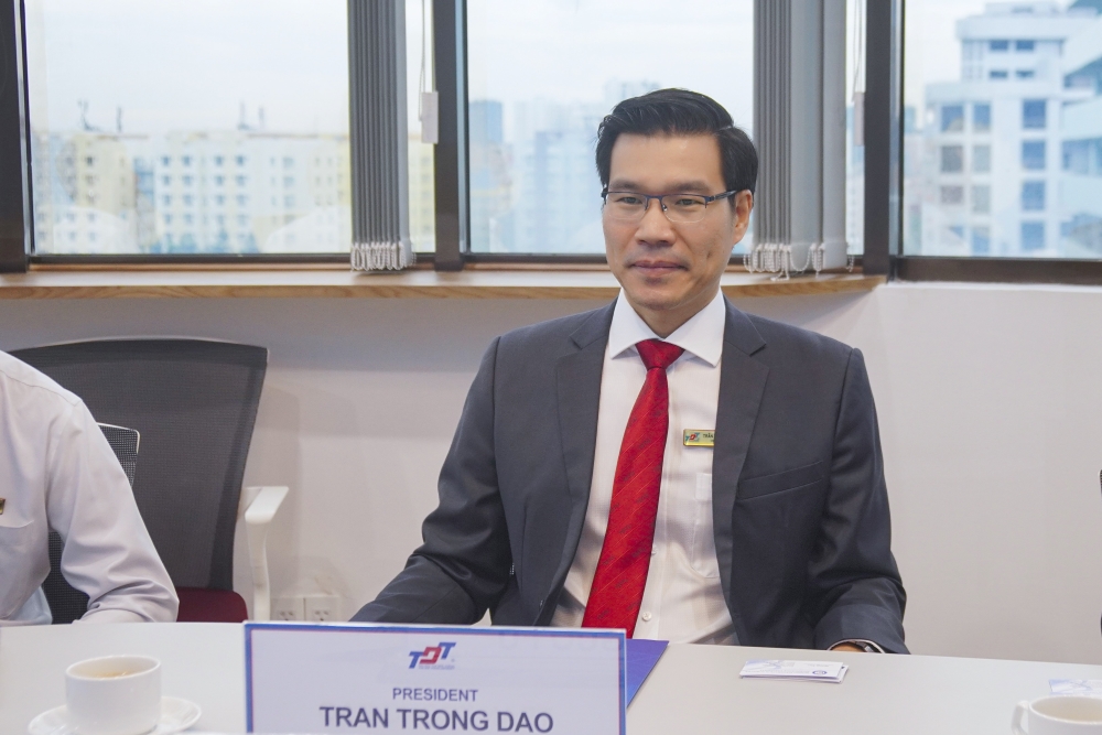 PGS.TS. Trần Trọng Đạo – Hiệu trưởng TDTU phát biểu tại buổi làm việc.