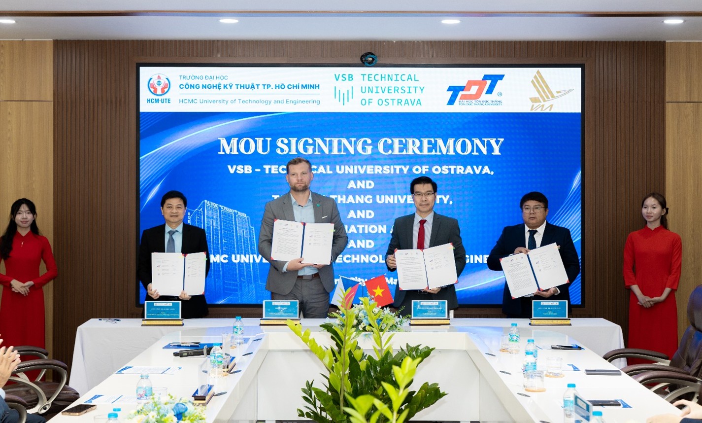 Ký kết thỏa thuận hợp tác giữa Trường Đại học Tôn Đức Thắng, Trường Đại học Công nghệ Kỹ thuật TP. Hồ Chí Minh, Học viện Hàng không Việt Nam và Đại học Kỹ thuật Ostrava (Cộng hòa Czech).