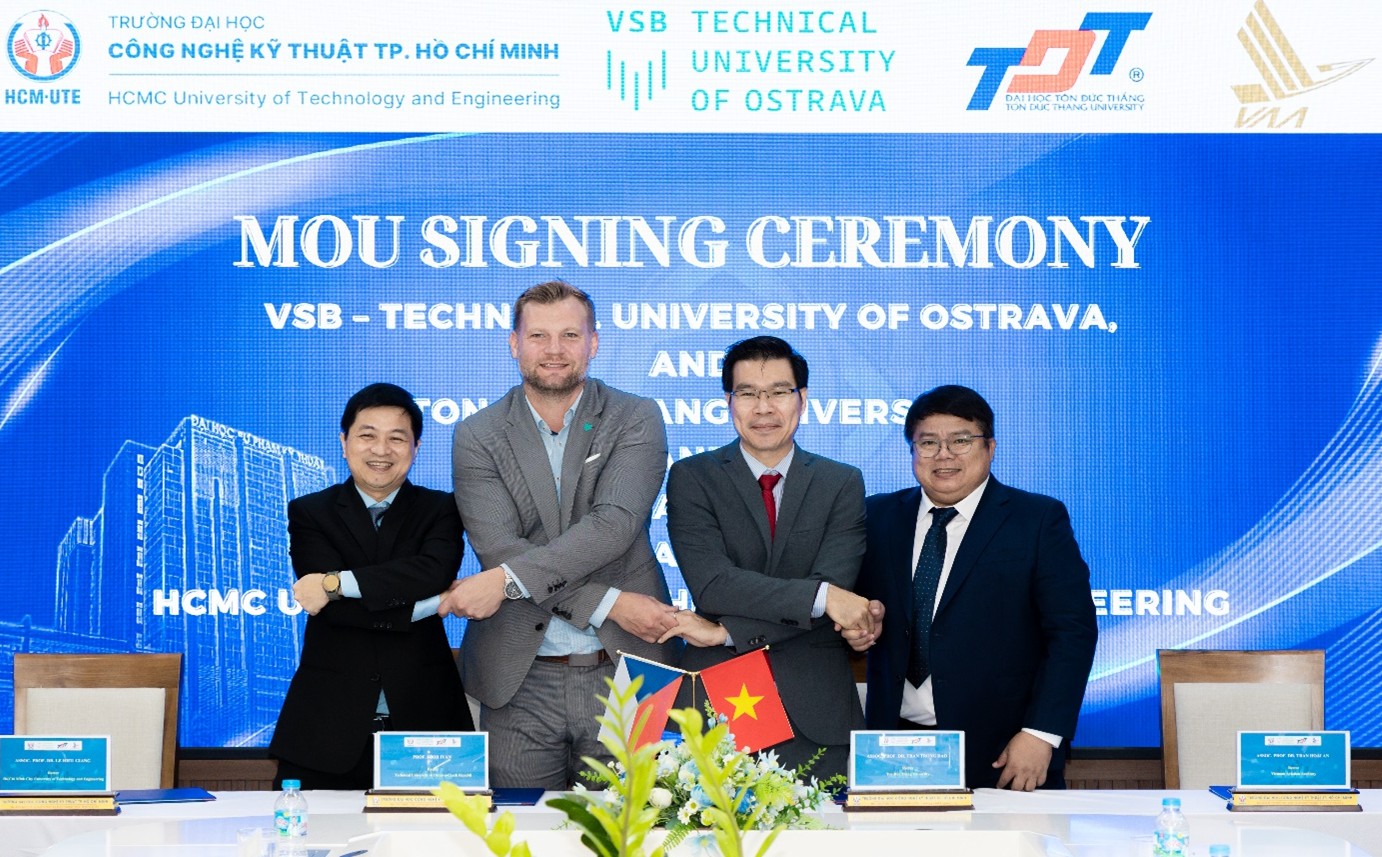 Ký kết thỏa thuận hợp tác giữa Trường Đại học Tôn Đức Thắng, Trường Đại học Công nghệ Kỹ thuật TP. Hồ Chí Minh, Học viện Hàng không Việt Nam và Đại học Kỹ thuật Ostrava (Cộng hòa Czech).